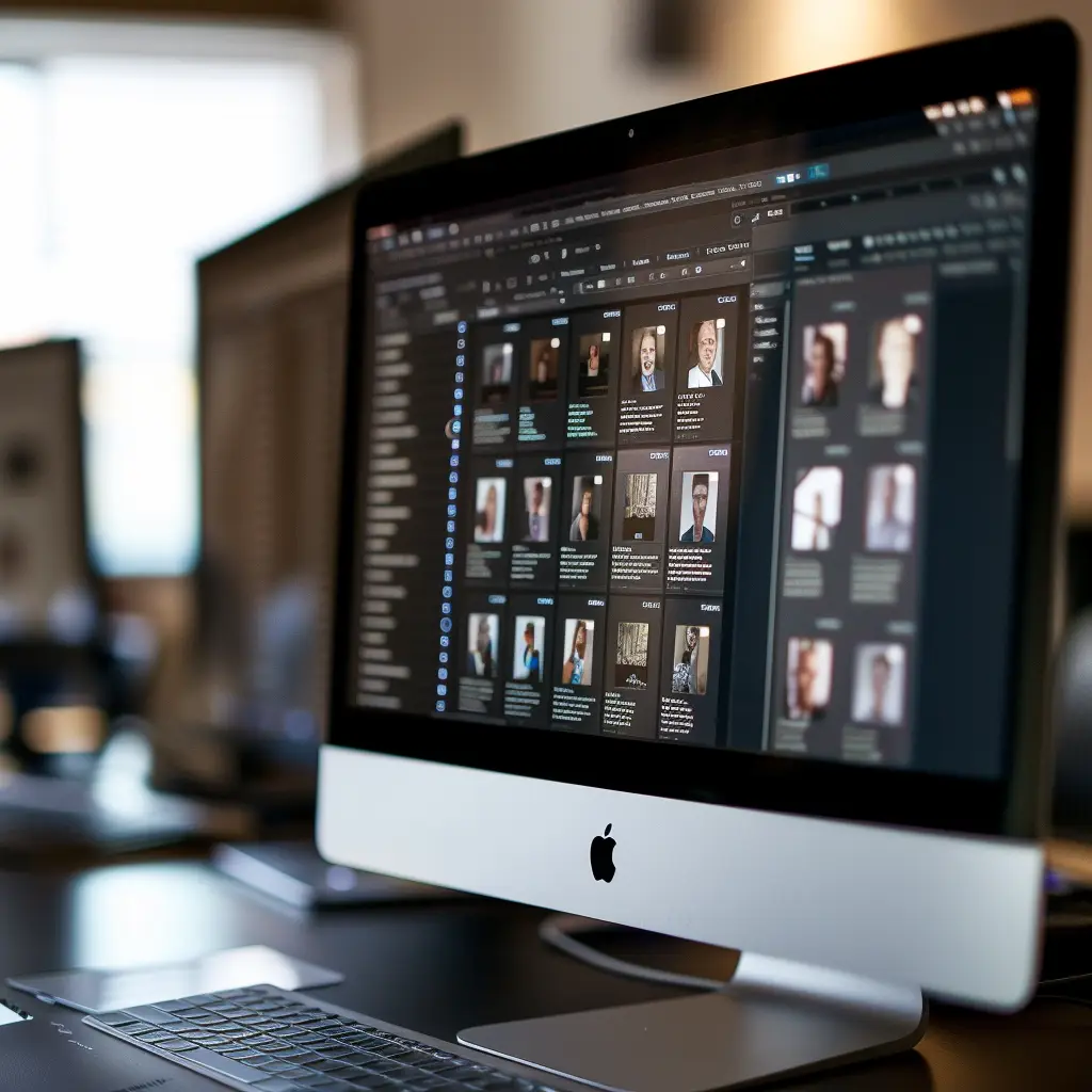 Types of Information Included in National Background Checks: A close-up image of a computer screen displaying various data points.